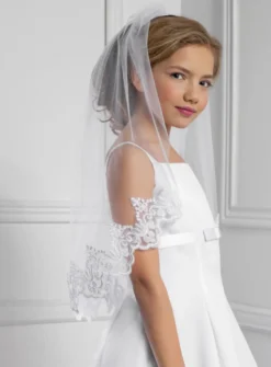 Voile de communion dentelle large