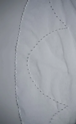 Voile de mariée arrondis perlés
