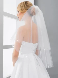 Voile de mariée avec strass régulier