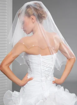 Voile de mariée bord en pointe