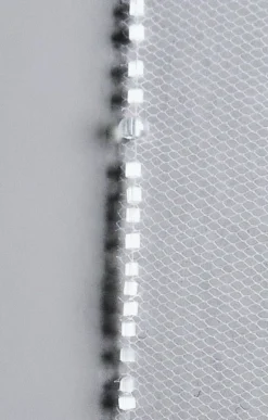 Voile de mariée bord perles différentes