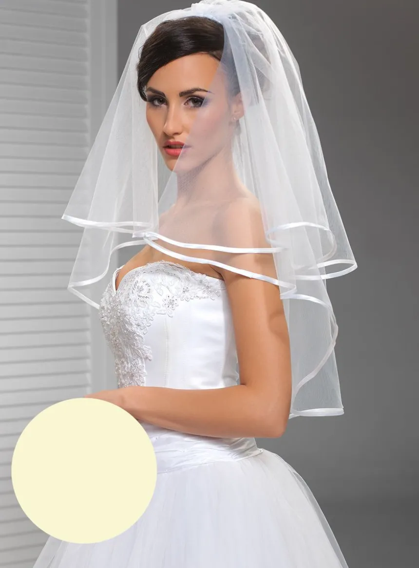 Voile de mariée bord satin