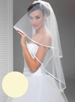 Voile de mariée bord satin