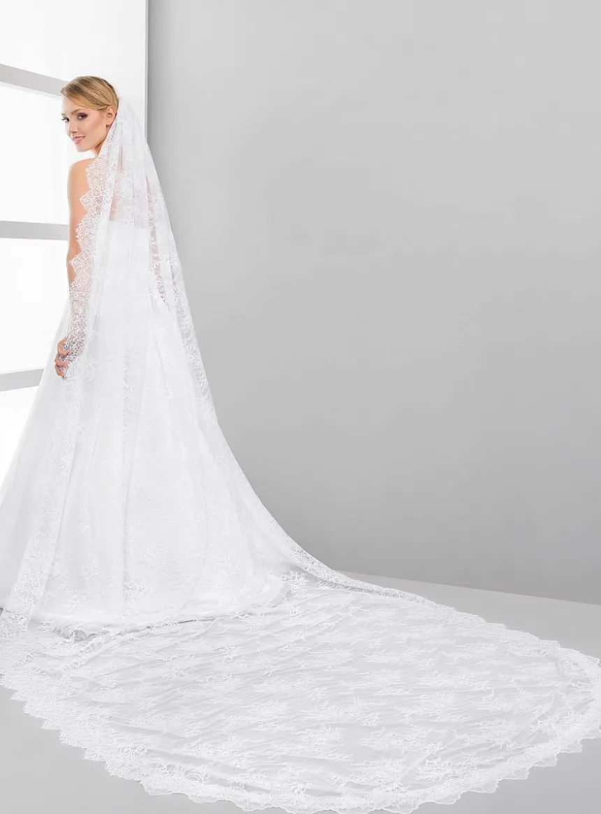 Voile de mariée cathédrale 3 mètres en dentelle