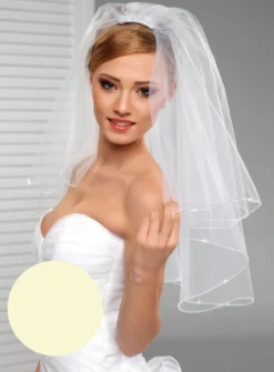 Voile de mariée couture couture et perles cousues