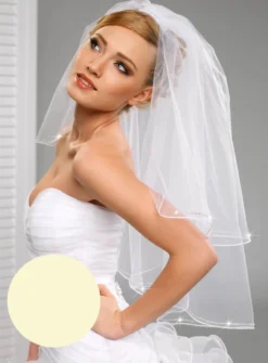 Voile de mariée couture et perles scintillantes cousues