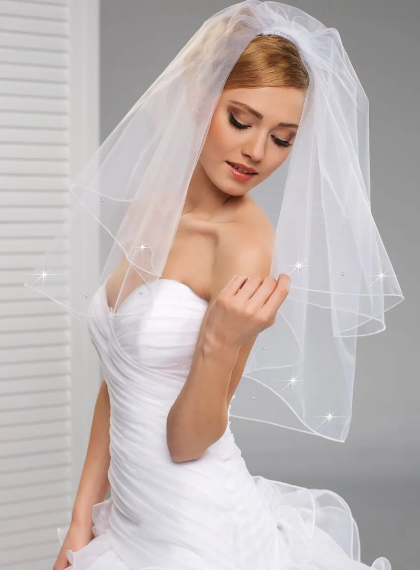Voile de mariée couture strass