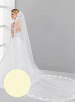 Voile de mariée dentelle large