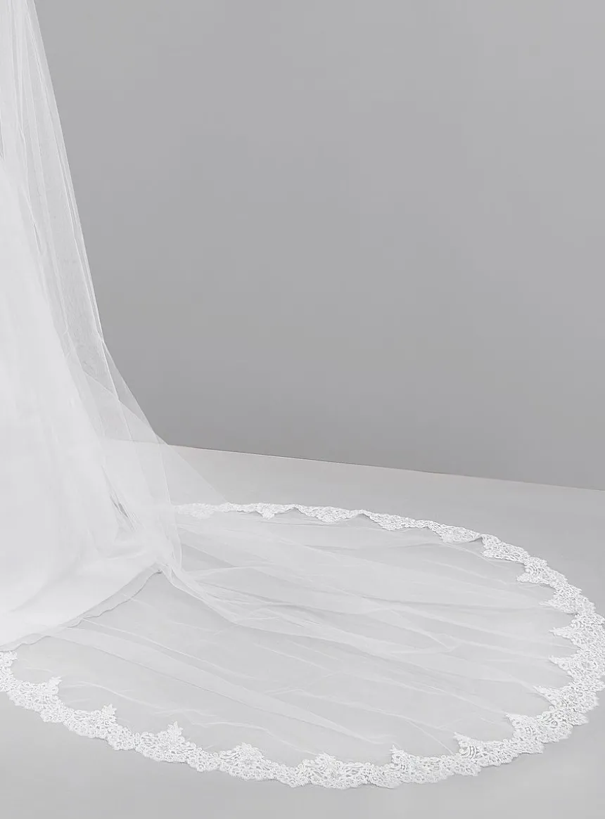 Voile de mariée dentelle large