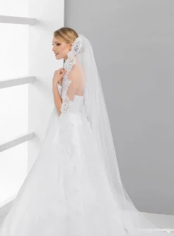 Voile de mariée dentelle large