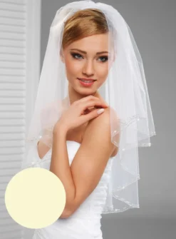 Voile de mariée double rang de perles