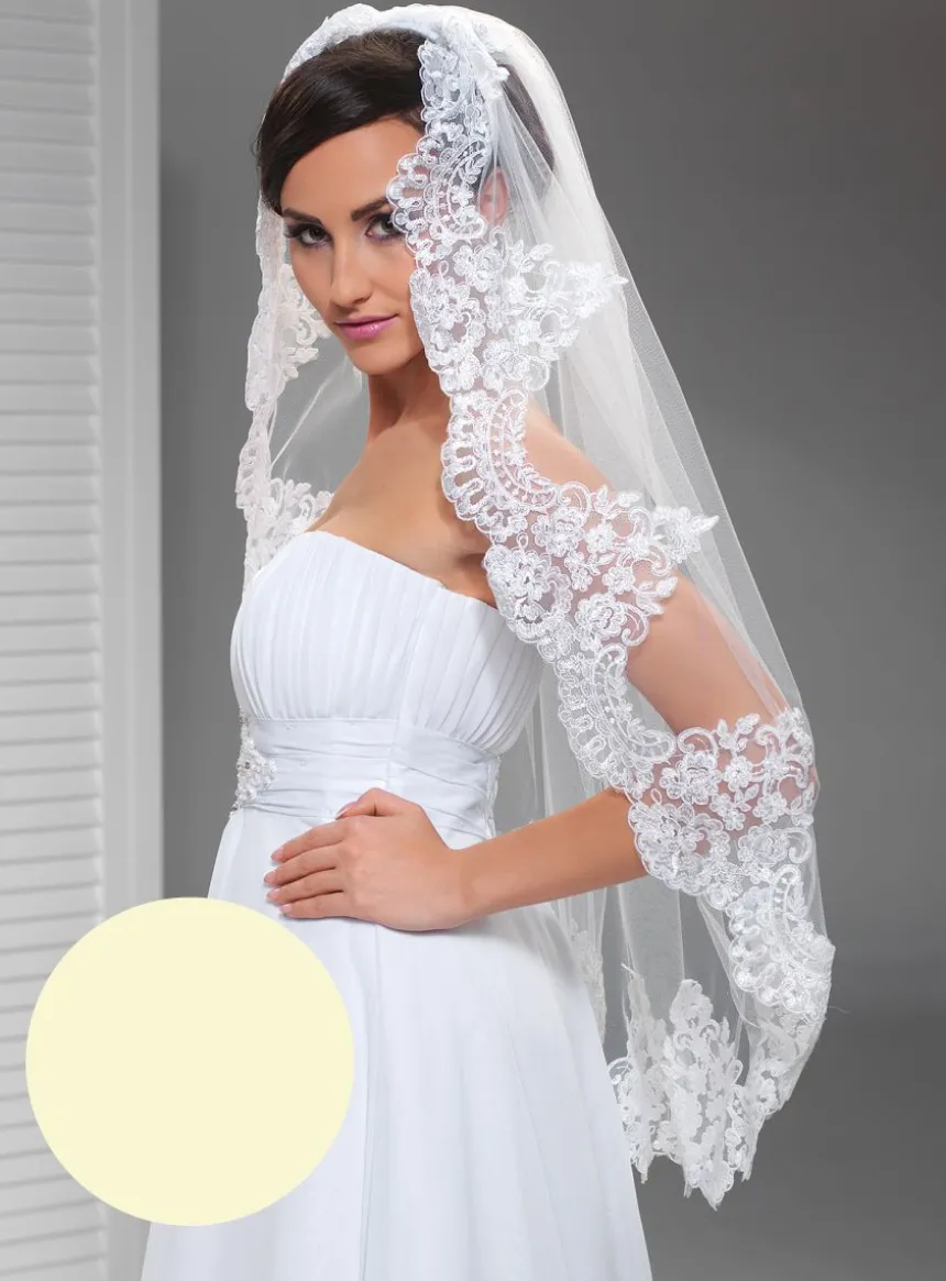 Voile de mariée espagnol dentelle large