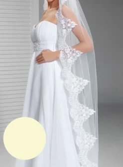 Voile de mariée espagnol dentelle large