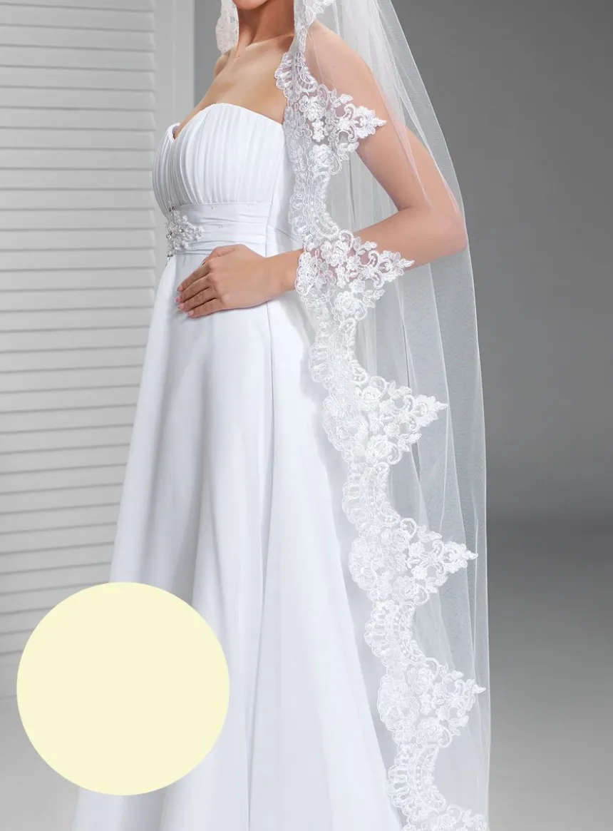 Voile de mariée espagnol dentelle large