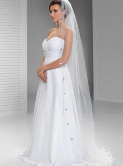 Voile de mariée fleurs de strass