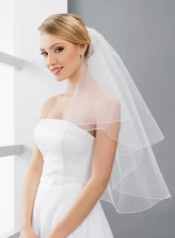 Voile de mariée perles et couture