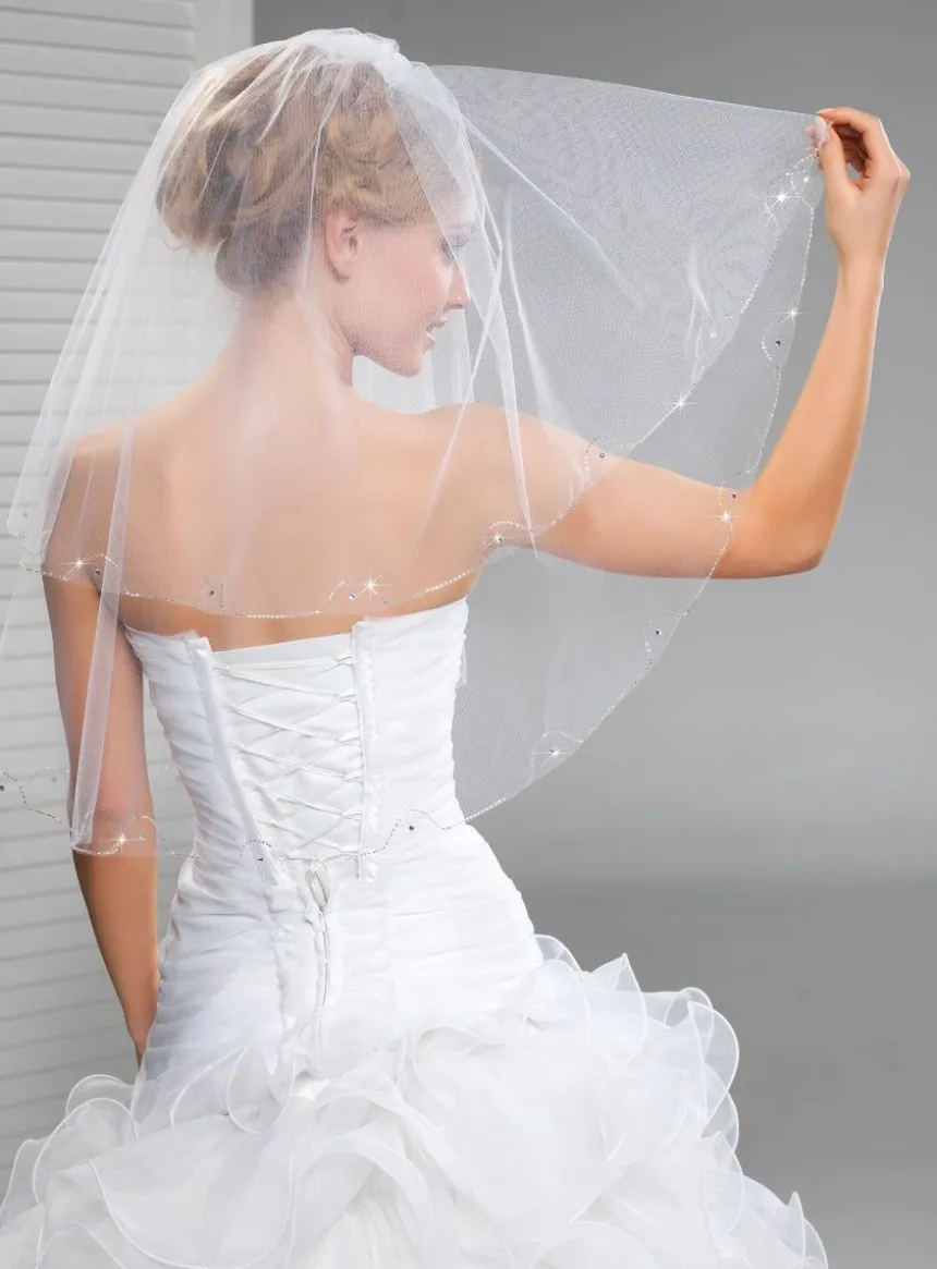 Voile de mariée perles et strass