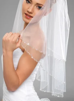 Voile de mariée perles ondulées