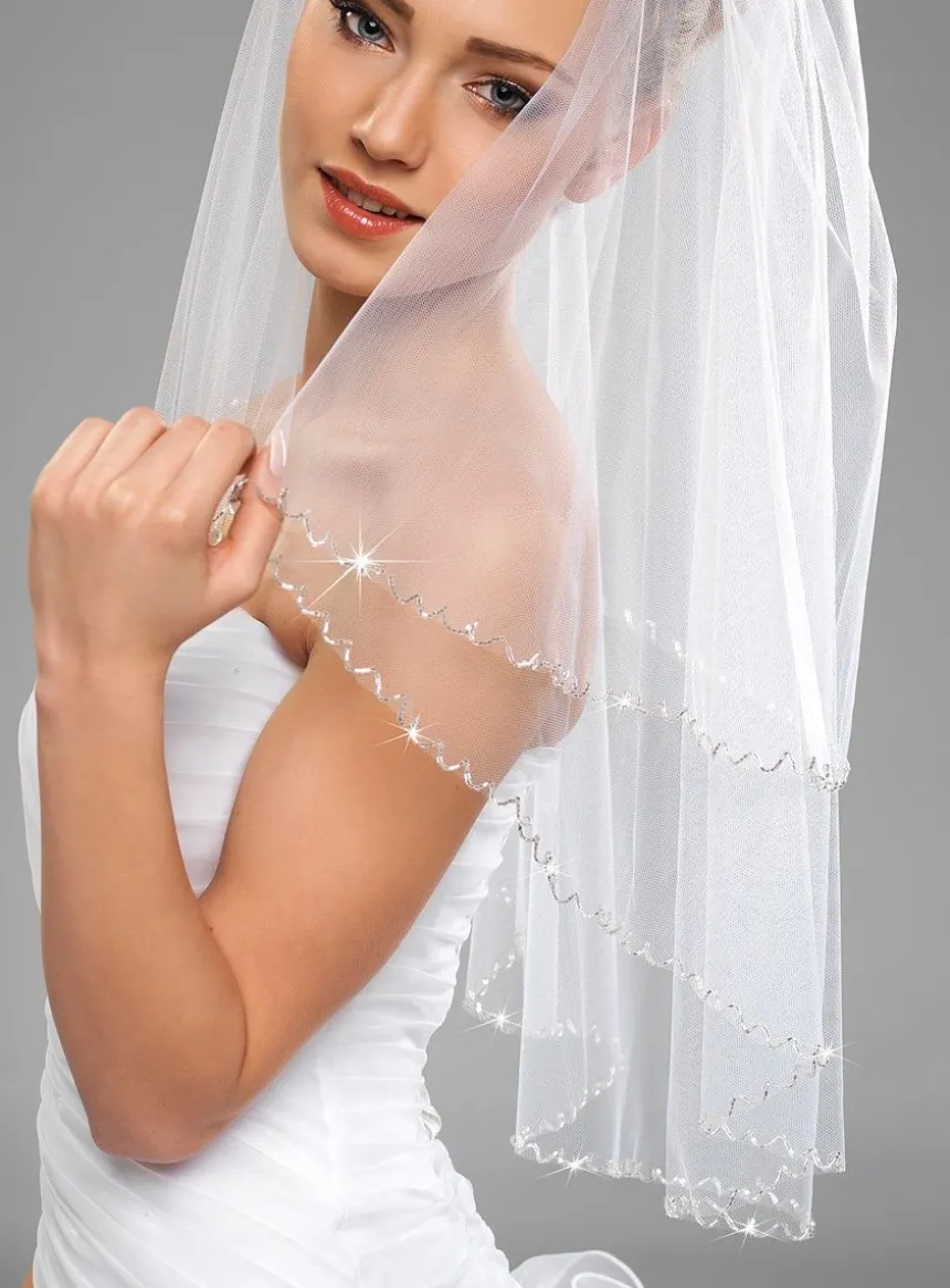 Voile de mariée perles ondulées