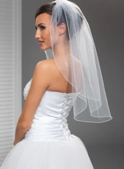 Voile de mariée sans rabat bord couture