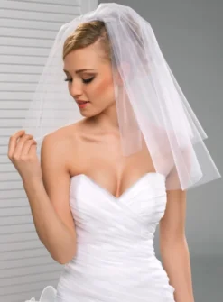 Voile de mariée simple avec rabat