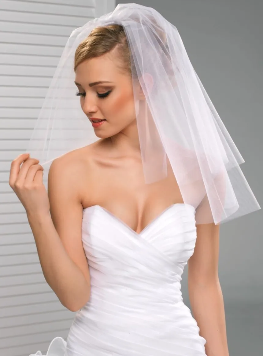 Voile de mariée simple avec rabat