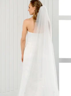Voile de mariée simple avec strass
