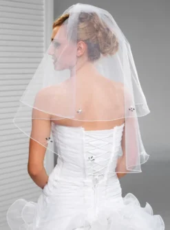 Voile de mariée strass en fleur