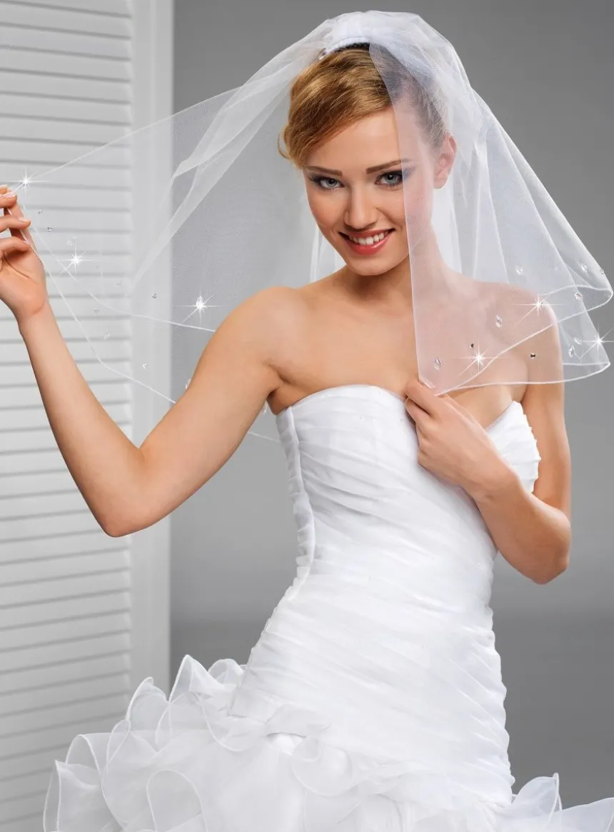 Voile de mariée strass losange